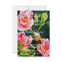 Vackert rosa ros, röd ros, vattenfärgad blommigt