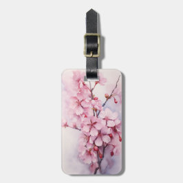 Vackert Rosa Sakura Cherry Blommar Luggage Tag Bagagebricka