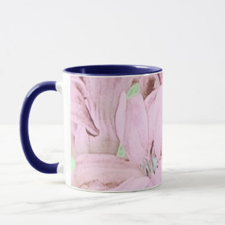 Vackert Rosa Watercolor Flower Mugg
