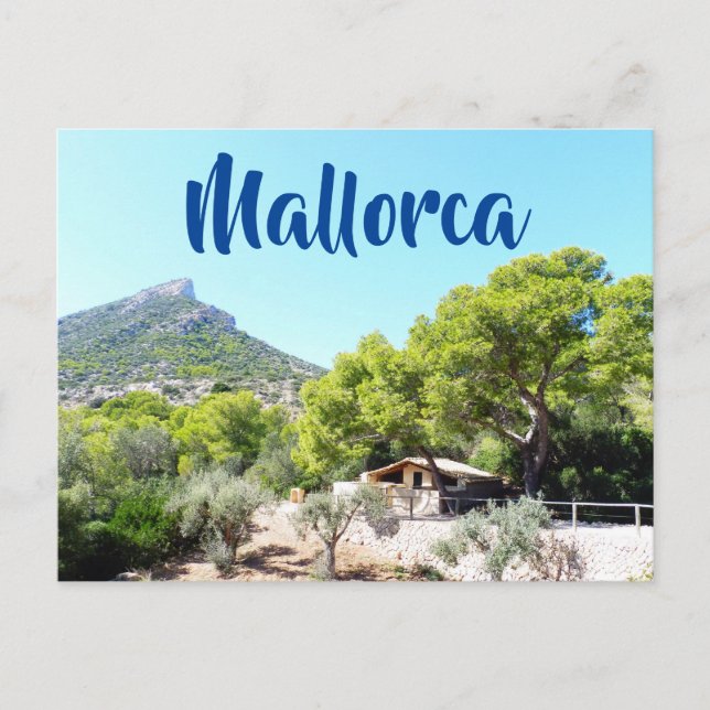 Vackert Rustic Mountain på Mallorca Postcard Vykort (Framsida)