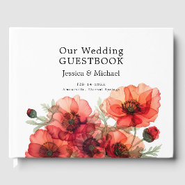 Vackert Scarlet Petal Sergranat Gästböcker