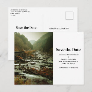 Vackert Scenia Nature Photo Save Date Inbjudan Vykort