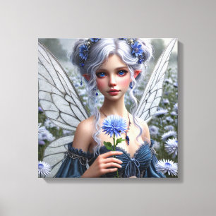 Vackert september Fairy i Asters Canvastryck