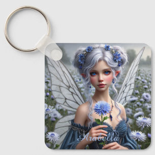 Vackert september Fairy i Asters Nyckelring