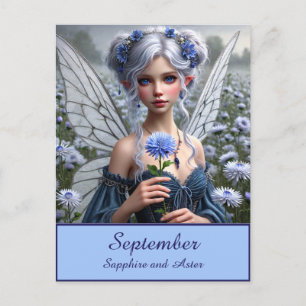 Vackert september Fairy i Asters Vykort