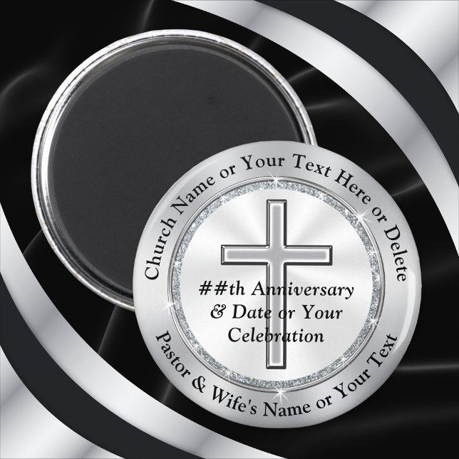 Vackert Silver Kor Church Party favors, kyrkan Magnet (Beautiful Personalized Cheap, Church Gifts in BULK. Cheap, Church Magnets. Church party favors. )