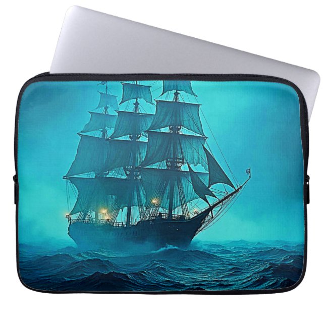 Vackert sjöfärdsdesign laptop fodral (Framsidan)