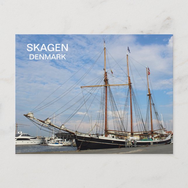 Vackert Skagen Danmark Gamla Frakten Postard! Vykort (Framsida)