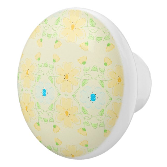 Vackert skåp drar med Gult och rosa Knopp (Höger)