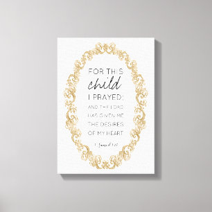 Vackert skript Bible Verse Inspired Quote Canvastryck