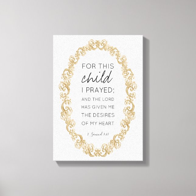 Vackert skript Bible Verse Inspired Quote Canvastryck (Framsida)