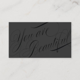 Vackert skript Black Hair och Beauty Salon Visitkort