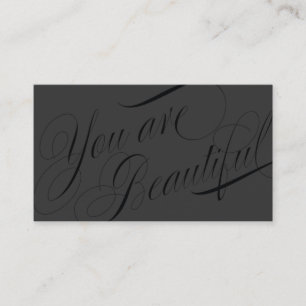 Vackert skript Black Hair och Beauty Salon Visitkort