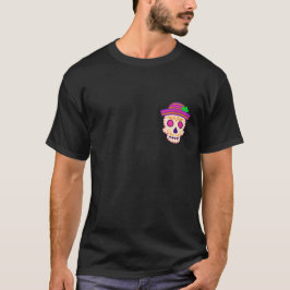 Vackert Skull med Sombrero Día de los Muertos T Shirt