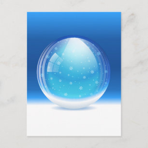 Vackert snö globe vykort