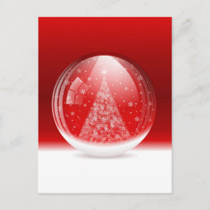 Vackert snö globe vykort