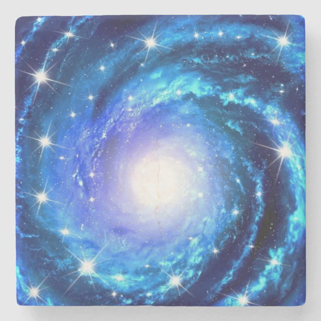 Vackert snurra Galaxy of Stars Stenunderlägg (Framsidan)