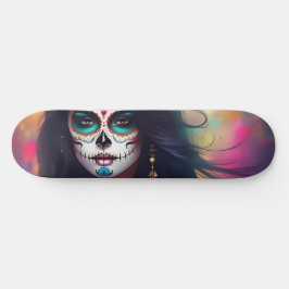 Vackert socker Skull Woman Skate Deck