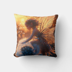 Vackert Sol Fairy med Dandelion Kudde