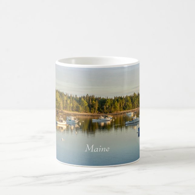 Vackert solnedgång på Maine kusten Kaffemugg (Center)