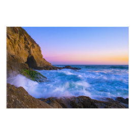 Vackert solnedgångsfoto från stora oceanen fototryck