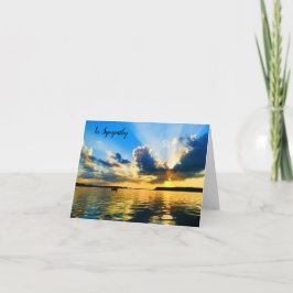 Vackert soluppsättningssymbolkort tomt insida kort