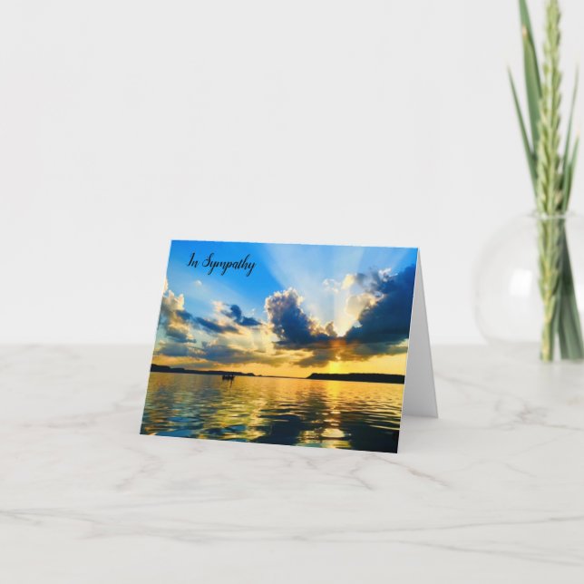 Vackert soluppsättningssymbolkort tomt insida kort (Framsida)