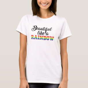 Vackert som regnbåge gay pride lgbtq kärlek t shirt