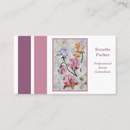 Vackert, söt, pea Flower-evenemangsprogram Visitkort