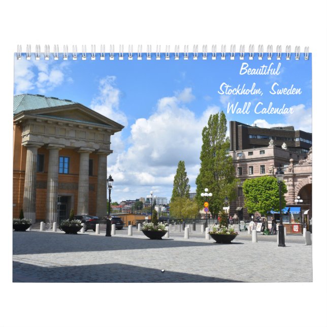 Vackert Stockholm, Sverige Wall Calendar Kalender (Omslag)