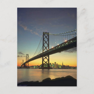 Vackert Sunset: Bay Bridge, San Francisco, Calif Vykort