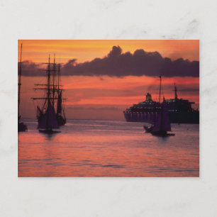 Vackert Sunset: Bridgetown Harbour, Barbados Vykort