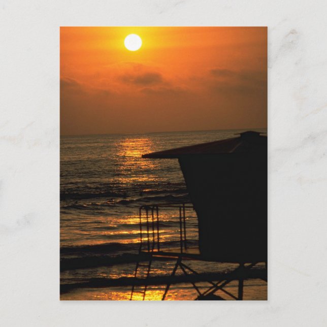 Vackert Sunset: Carlsbad, Kalifornien Vykort (Framsida)