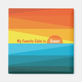 Vackert Sunset Colorful Magnet