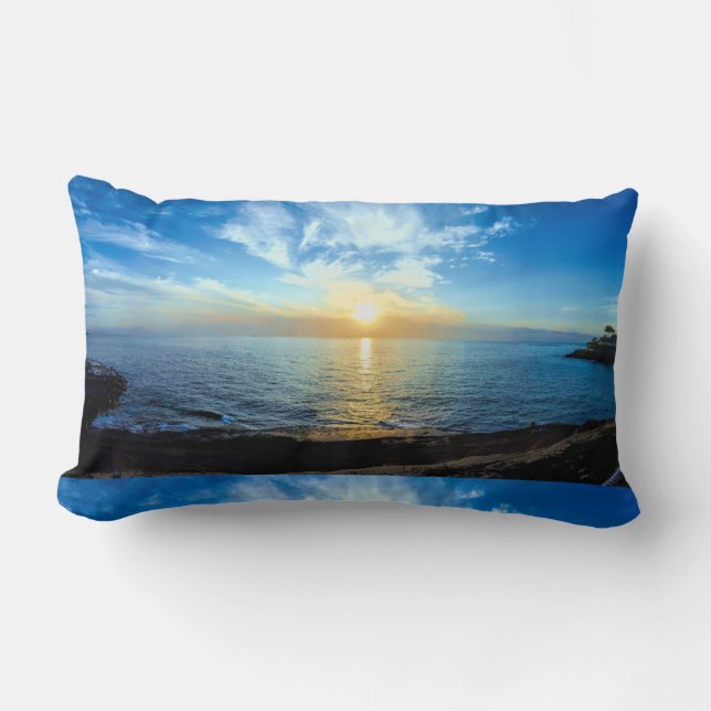 Vackert Sunset over Tenerife Kanarieöarna Lumbarkudde (Framsida)