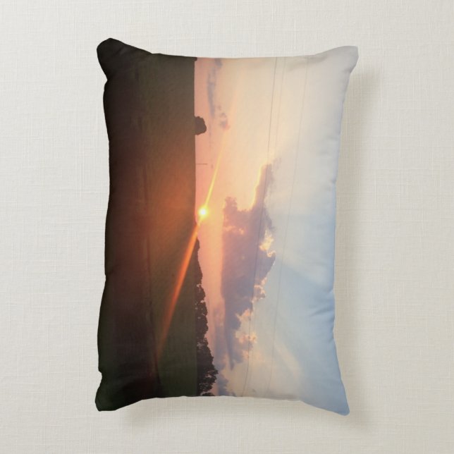 Vackert Sunset på Backe accent Pillow Prydnadskudde (Baksidan(Vertikal))