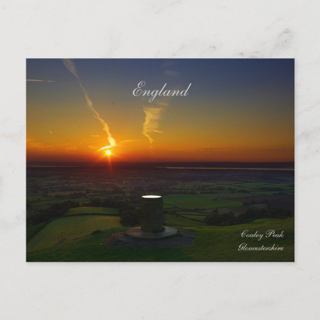 Vackert Sunset Postcard från England UK Vykort (Framsida)