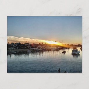 Vackert Sunset vid hamnen på Balboa Vykort