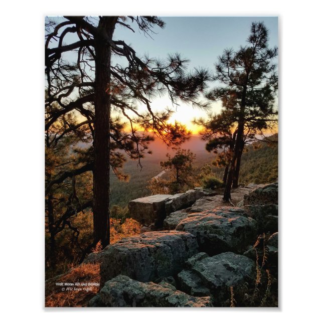 Vackert Sunset vid Mogollon Rim Arizona Fototryck (Framsidan)