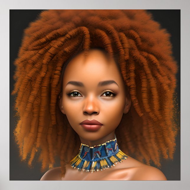 Vackert svart krigare - färgstark Poster Gift (Framsidan)