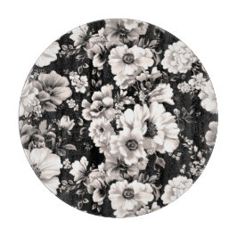 Vackert svart och lätt sepia-blommigt