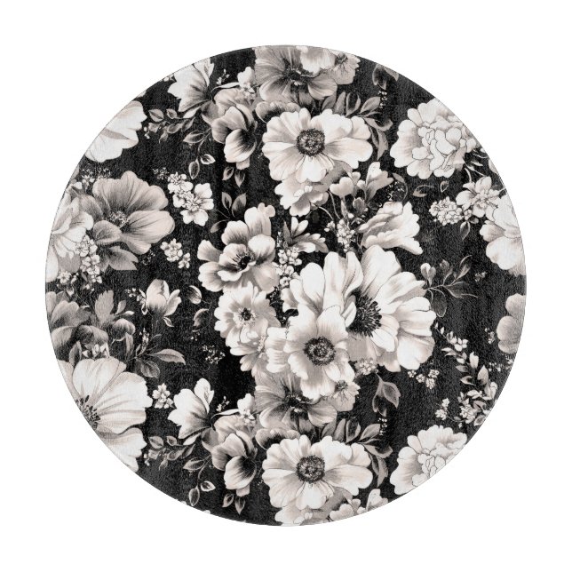 Vackert svart och lätt sepia-blommigt (Framsidan)