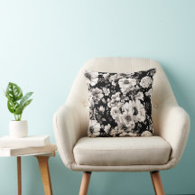 Vackert svart och lätt sepia-blommigt