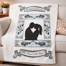 Vackert svart och vitt par Silhouette