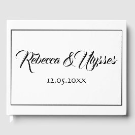 Vackert svartvitt gästböcker