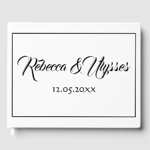 Vackert svartvitt gästböcker