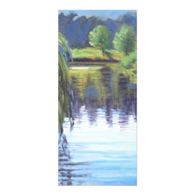 Vackert symtomatisk minnesscen i skogsparken reklamkort (Framsidan)