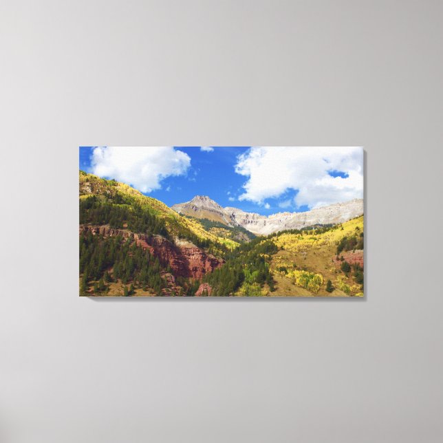Vackert Telluride i Golden Autumn Canvastryck (Framsida)