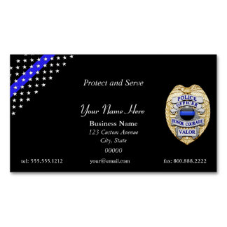 Vackert Thin Blue Line Police Stars och stripes Visitkortmagnet