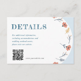 Vackert tidslöst Bröllop-hölje i Blommigt Tilläggskort